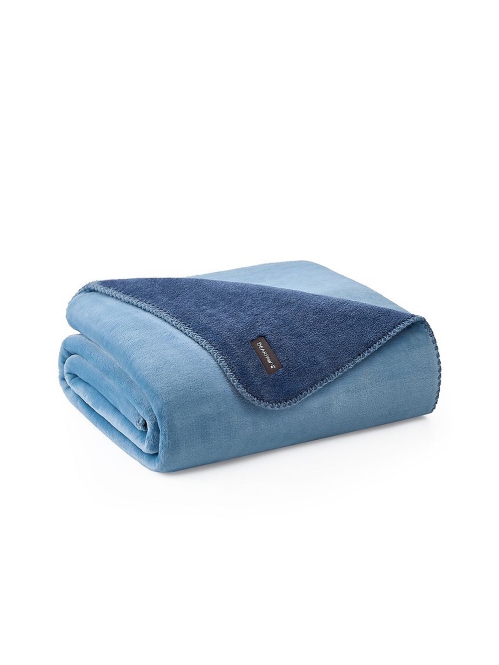 🧸 Bearpaw Tahoe Reversible Coco Flannel Throw Blanket Blue 50” x 70”